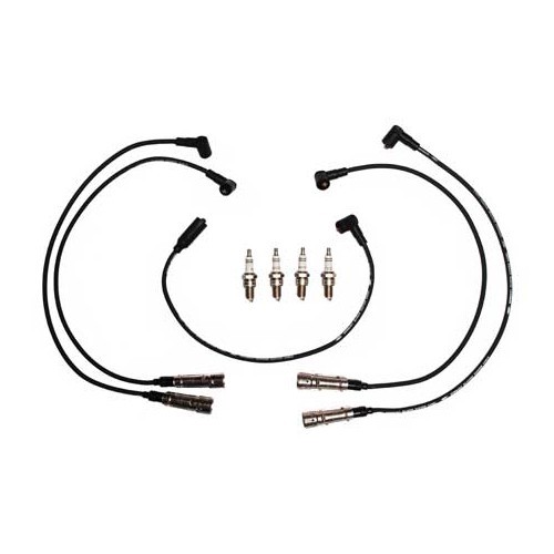  Kit de cables de encendido + 4 bujías para Golf 1 hasta ->84 - GC32602 