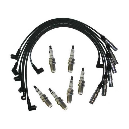  Kit de cables de encendido + 6 bujías para Golf 3, Corrado y Passat 3 VR6 - GC32608 