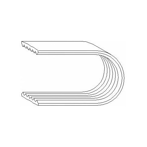 Alternator belt for Golf 5 1.9 and 2.0 SDi/TDi with air conditioning - GC35744