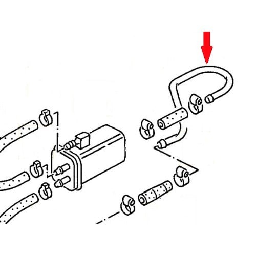  Tubo carburante rigido tra pompa e filtro sistema K-Jetronic per VW Golf 1 Cabriolet e Scirocco (08/1982-07/1993) - GC42111-1 