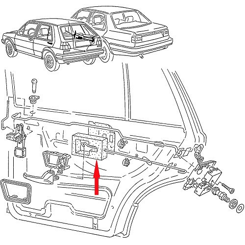  Guarnizione interna della maniglia della porta per VW Golf 1 e 2 (02/1974-07/1993) - GC42121-2 