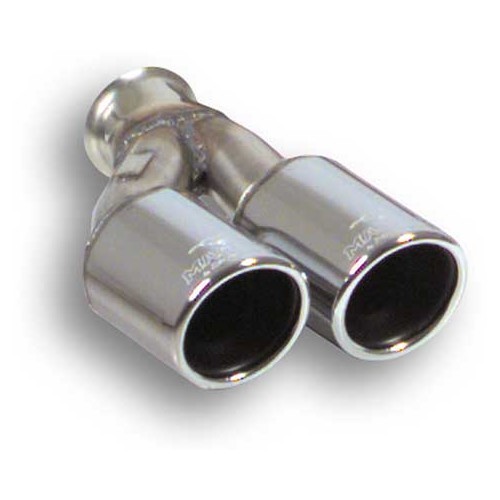  1 stainless steel 2 x 90 mm round outlet for silencer GC50403 - GC50503DR 