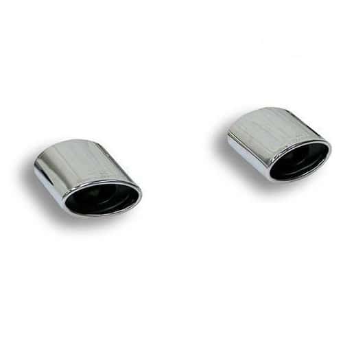  SUPERSPRINT Oval stainless steel end caps on double outlet silencers - per pair - GC50532V 