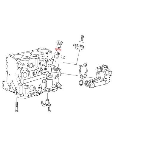  Guarnizione per tappo del blocco motore per Golf 2 - GC52708-1 