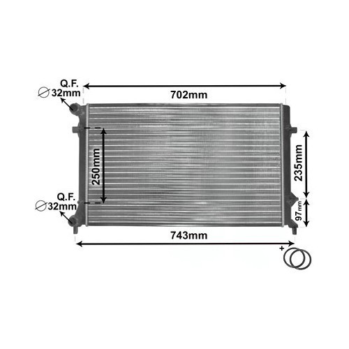  Engine water radiator for Golf 5 - GC55664 