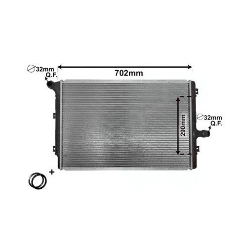     
                
                
    Refrigerador de agua del motor para Volkswagen Golf 5 2.0 TDI y 2.0 GTI - GC55668
