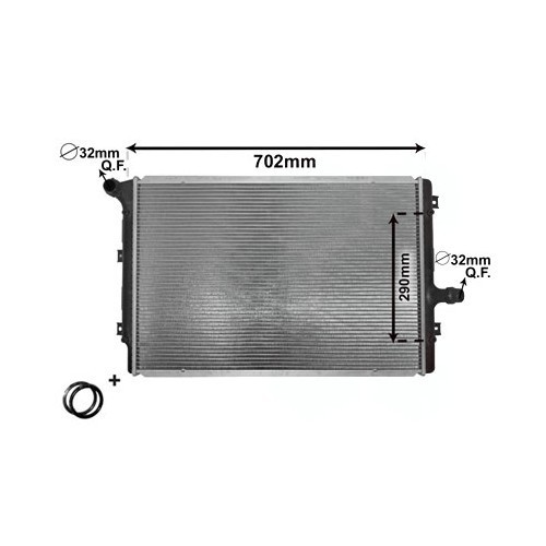  Engine water radiator for Golf 5 - GC55668 