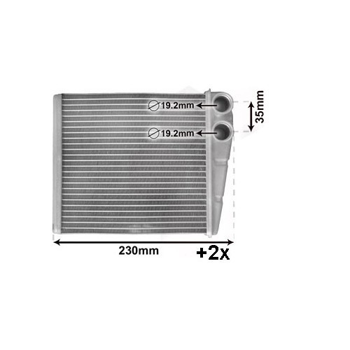  Radiador de calefacción para Golf 5 y 6 - GC56008 
