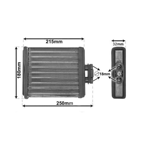  Radiador de calefacción para Polo 9N1 y 9N3 - GC56062 