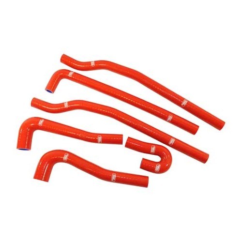  Set of 6 red SAMCO auxiliary coolant hoses for Golf 1GTi Saloon 1600 (EG) / 1800 (DX) - GC56913 