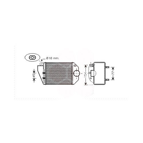  Intercooler voor Passat 4 en 5 (linkerkant) - GC57109 