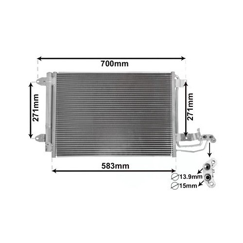  Condensador de climatizador para Golf 5 y Golf 6 - GC58012 