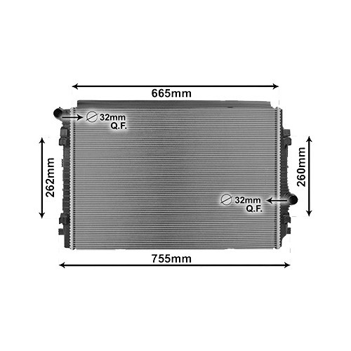     
                
                
    Radiatore di raffreddamento motore per Volkswagen Golf 7 2.0 GTD - GC60256
