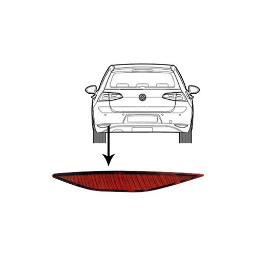     
                
                
    Catadioptre arrière gauche pour Volkswagen Golf 7 (2012-2017) - GC60454
