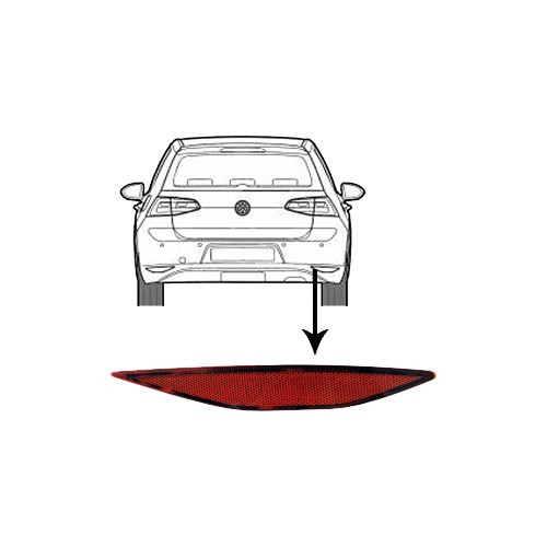     
                
                
    Catadioptre arrière droit pour Volkswagen Golf 7 (2012-2017) - GC60455
