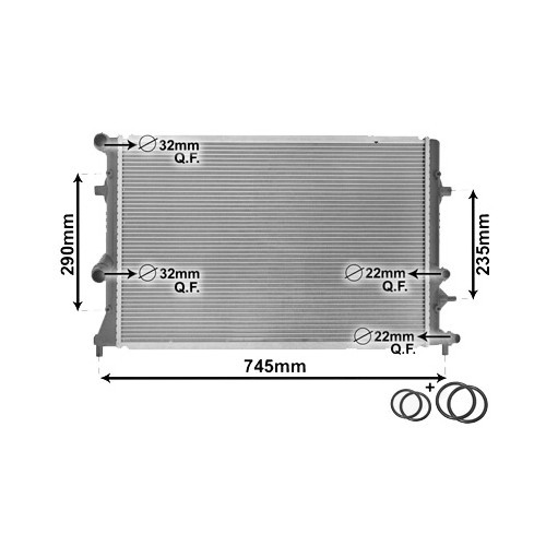     
                
                
    Radiador de arrefecimento do motor para Volkswagen Touran (1T3) 1.2 TSI - GC60519
