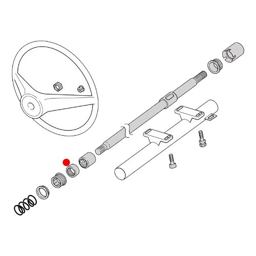Cuscinetto inferiore del piantone dello sterzo SSP per Volkswagen Scirocco  - GC60704