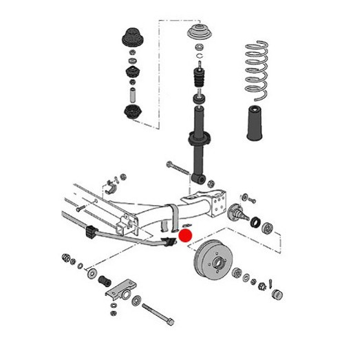 Äußerer Halteclip für den hinteren Stabilisator SSP für VW Golf 1 - GC60723