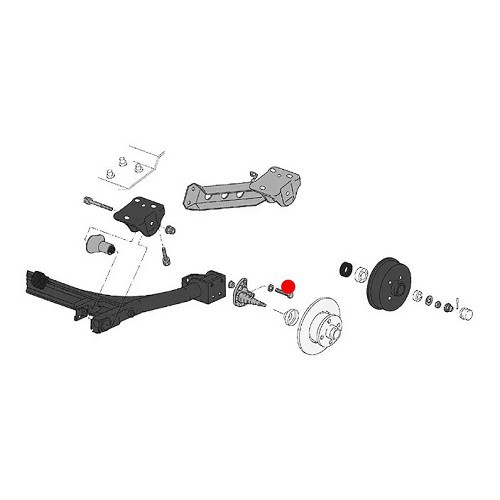 Vite di fissaggio del fusello posteriore FORST per Volkswagen Golf 3 - GC60815