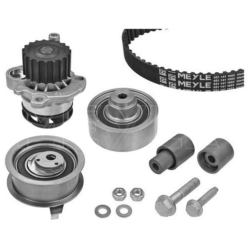     
                
                
    Kit de distribution avec pompe à eau MEYLE pour Volkswagen Golf 4 SDi et TDi 90cv/110cv - GD30042
