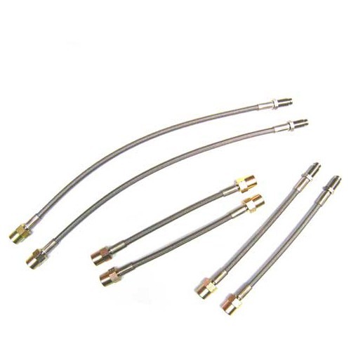  Aviation brake hoses for VW Golf 1 and Scirocco 1 with matching rear discs - 6 pieces - GH24311 