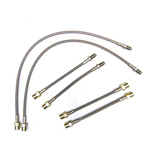     
                
                
    Kit de 6 tubos flexibles de freno de tipo aviación para VW Corrado 91 ->95 - GH24313
