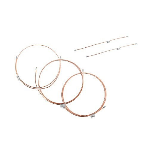  Kit of rigid copper brake cables for Golf 2 without pressure regulator - GH24703 
