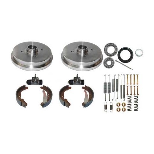  Rear brake kit with drums for Golf 1 Berline & Cabriolet from 08/78 to 93 - GH26000KIT 
