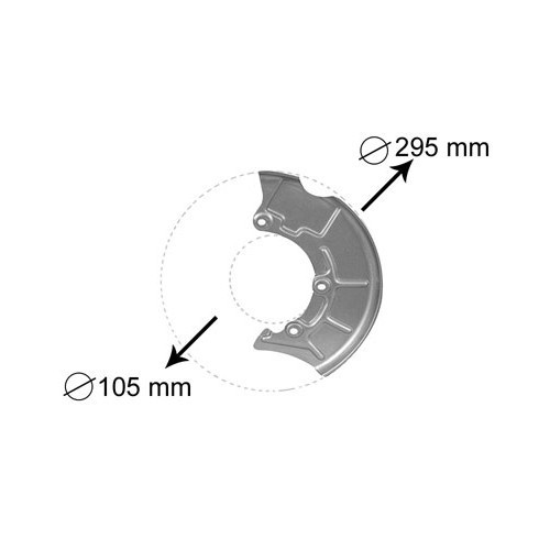  Front left brake disc protector for Seat Leon 1M - GH27874 