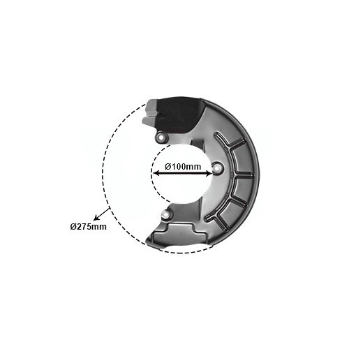  Flangia anti-polvere del disco anteriore sinistro per Ibiza ( 6L) - GH27879 