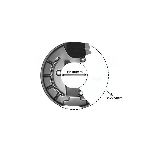  Flangia anti-polvere del disco anteriore destro per Ibiza ( 6L) - GH27880 