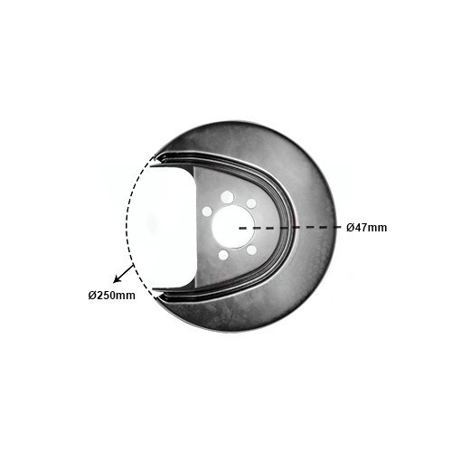 Flangia anti-polvere del disco posteriore sinistro per Ibiza ( 6L) - GH27881 