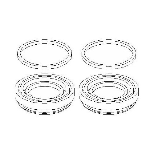  Piston seals for 2 front calipers of Volkswagen Golf 3 - GH28207-4 