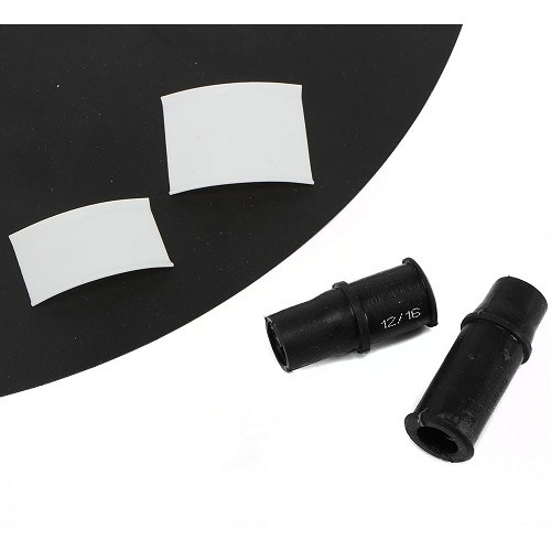     
                
                
    Soufflets en caoutchouc et bagues téflon de coulisseaux d'étrier avant gauche ou droit MEYLE OE pour VW Golf 1 2 3 Corrado et Polo - montage VW II - GH28824
