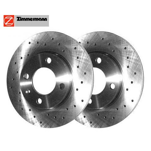  Discos de freno delanteros ZIMMERMANN perforados para VW Polo G40 - juego de 2 - GH30003Z 