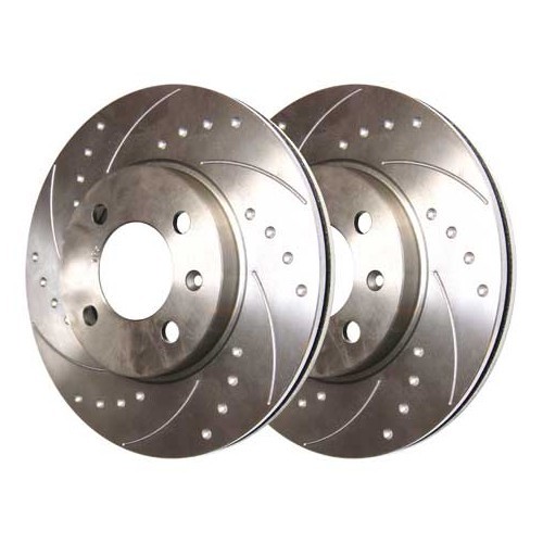  2 BREMTECH pointed grooved front brake discs, 256 x 20 mm - GH30200B 
