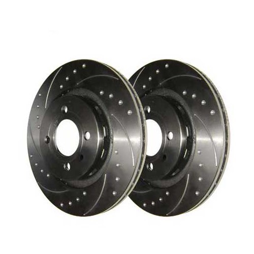  2 BREMTECH pointed grooved front brake discs, 280 x 22 mm - GH30300B 