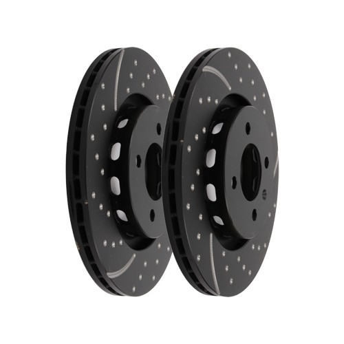  2 pointed EBC BLACK 3GD front brake discs, 280 x 22 mm - GH30300E-1 