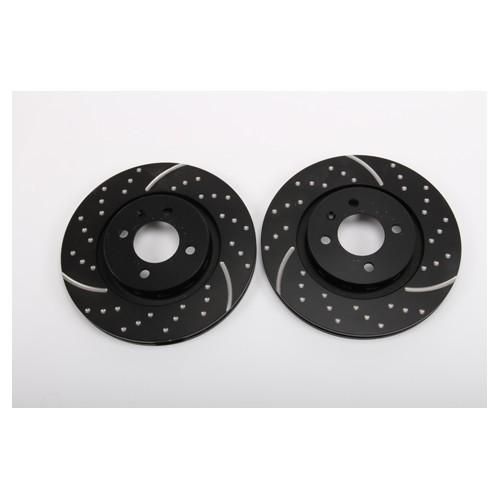  2 pointed EBC BLACK 3GD front brake discs, 280 x 22 mm - GH30300E 