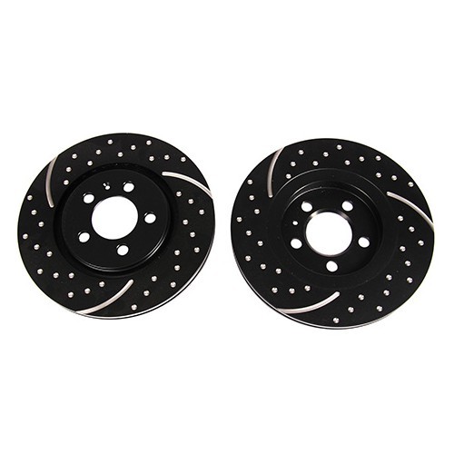  2 pointed EBC turbo groove front brake discs, 280 x 22 mm - GH30600E 