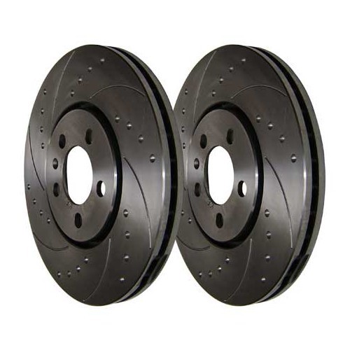  2 BREMTECH pointed grooved front brake discs, 288 x 25 mm - GH30602B 
