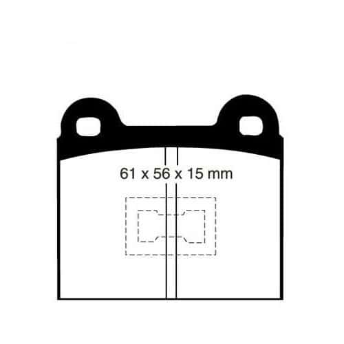  Set of EBC 90 brake pads for Golf, Scirocco, Polo and Jetta - GH50100-2 