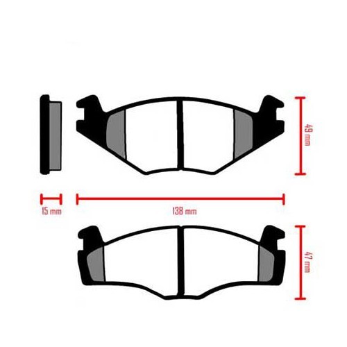  Black front brake pads EBC to Golf 1 & Scirocco - GH50200-1 