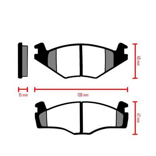  Set of black EBC front brake pads forPolo 3 - GH50204-1 