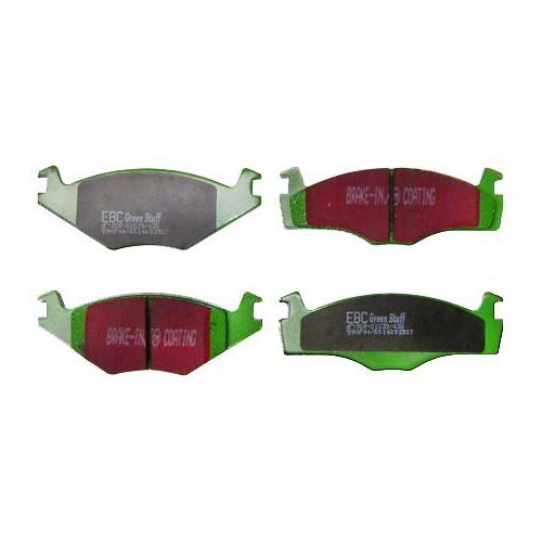  Set of green EBC front brake pads for Golf 2 & Jetta 2 - GH50205 