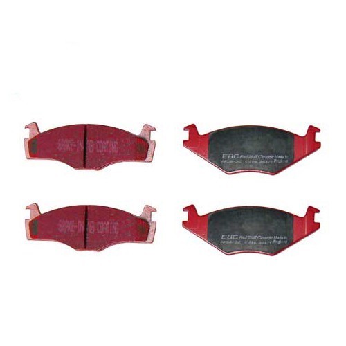  Set of red EBC front brake pads for Golf 2 & Jetta 2 - GH50207 