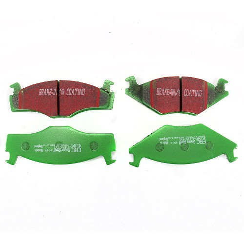  Set of green EBC front brake pads for Golf, Vento and Jetta - GH50302-1 