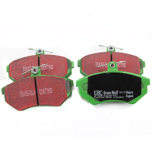     
                
                
    Set of green EBC front brake pads for Golf, Scirocco, Vento, Jetta and Corrado - GH50402
