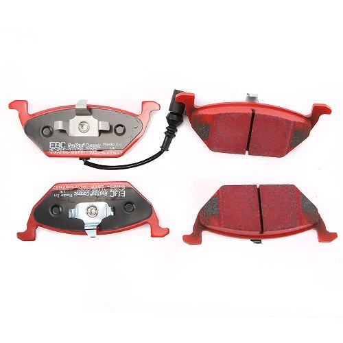  Set of red EBC front brake pads for Golf 4/Polo 9N - GH50712-1 