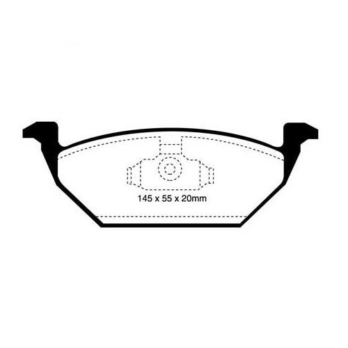 Plaquettes EBC verte pour Golf 4 - GH50802